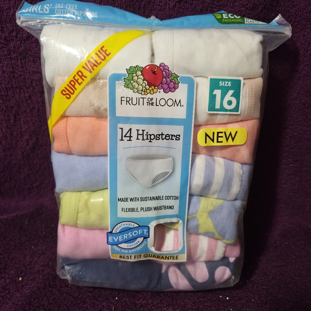 Fruit of the Loom Girls' Hipster Underwear - Assorted Colors